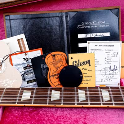 2022 Gibson Custom Shop Historic 1959 Les Paul Standard R9 70th Anniversary Washed Cherry Sunburst Gloss image 15