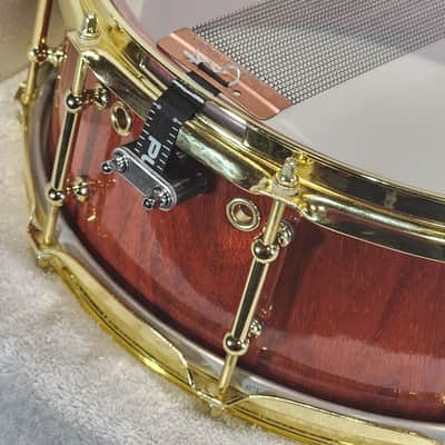 JT Custom Drums 14x5.5" Solid Padauk Stave Snare 2022 Natural image 16
