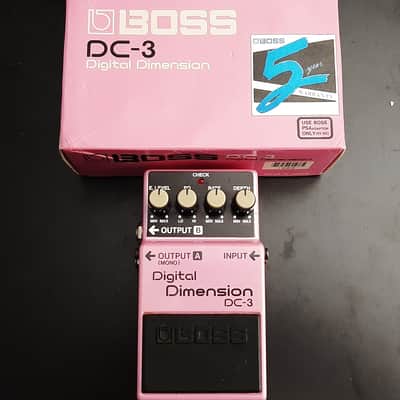 Rare - Original 1980s Made In Japan - Boxed with Manual - Vintage Boss DC-3 Digital Dimension (Blue Label) Space D 1988 - 1989 - Pink image 2