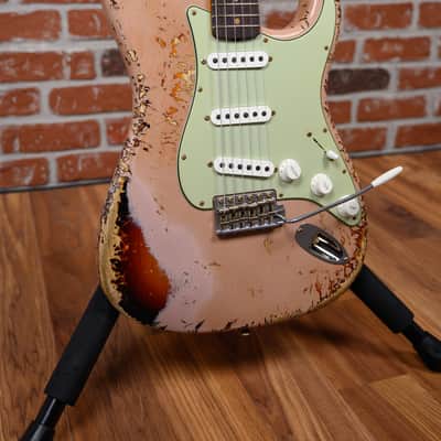Fender Custom Shop SR25 61 Stratocaster Super Heavy Relic Dirty Shell Pink over 3-Color Sunburst 2025 w/OHSC image 9