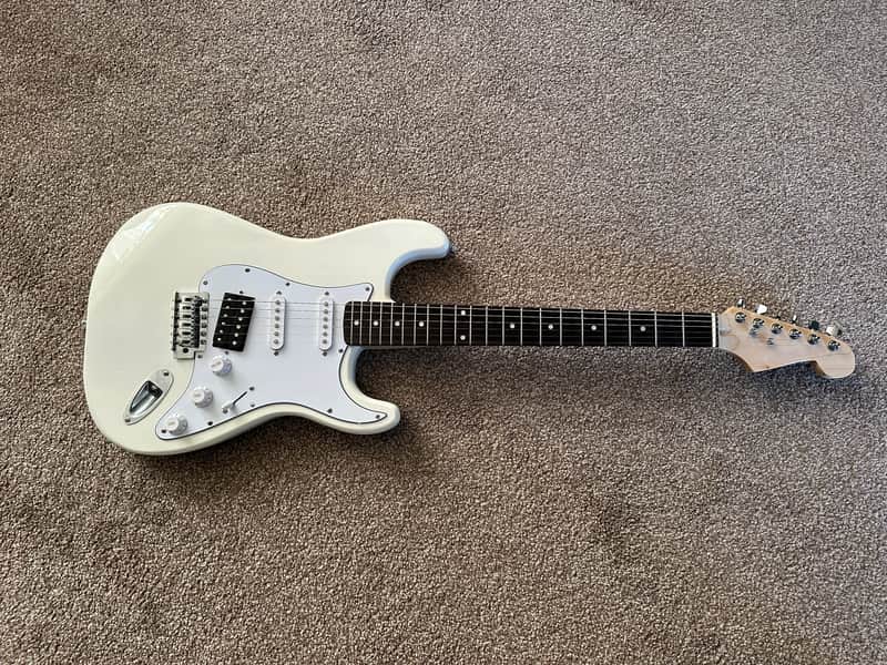 Kurt Cobain K White Strat Replica Build Electric Guitar image 1