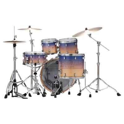 Tama Starclassic Walnut/Birch 4pc Drum Set Satin Purple Atmosphere Fade image 2