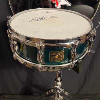 Steve Ferrone's Tom Petty and the Heartbreakers, Gretsch USA Custom- 4x14" "American Drum Series", Snare Drum, Cadillac Green - 2006. SIGNED! image 1