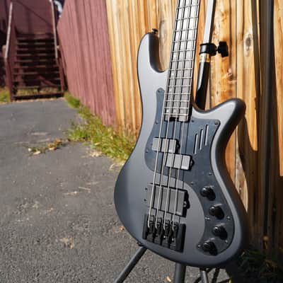Schecter DIAMOND SERIES Stiletto-4 Stealth Pro EX- 35" Scale(B-E-A-D)- Satin Black 4-String Electric Bass Guitar image 5
