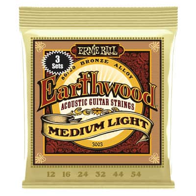 Ernie Ball Earthwood Medium Light 80/20 Bronze Acoustic Guitar Strings - 12-54 Gauge image 1