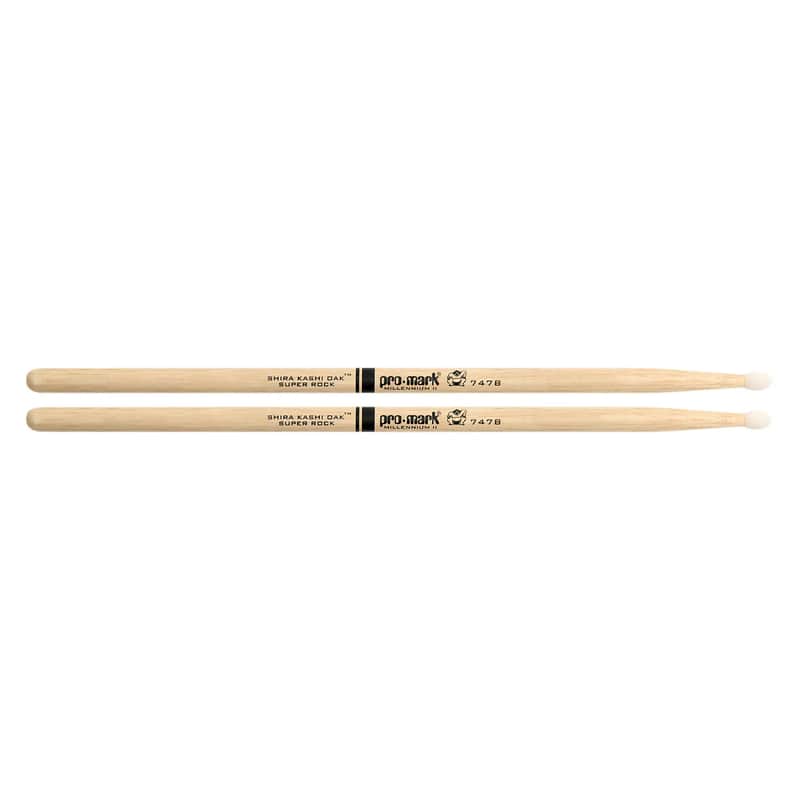Pro-Mark PW747BN Shira Kashi Oak 747B "Super Rock" Nylon Tip Drum Sticks image 1
