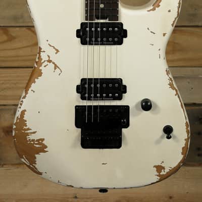 Charvel Pro-Mod Relic San Dimas Style 1 HH Electric Guitar Weathered White w/ Gigbag image 2