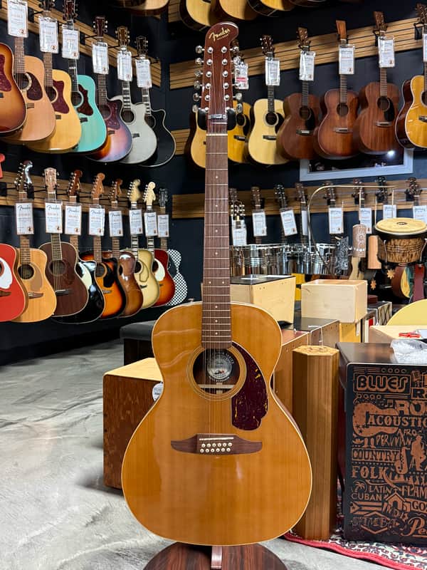 Fender "Villager" 12 strings electric/acoustic guitar, aged natural finish with soft case - Open Box image 1