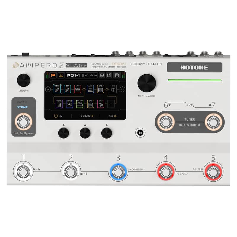 HOTONE Multi-Effects Pedal Dual Effect Chains with FX Loop MIDI I/O Stereo OTG USB Audio Interface Touch Screen Ampero II Stage(Ship from US Warehouse For Prompt Delivery) image 1