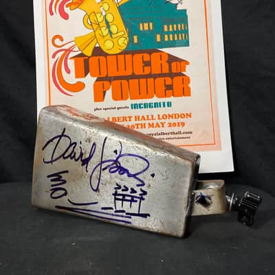 David Garibaldi's Tower of Power, LP ES-11 Salsa Clara Cowbell, Signed image 1