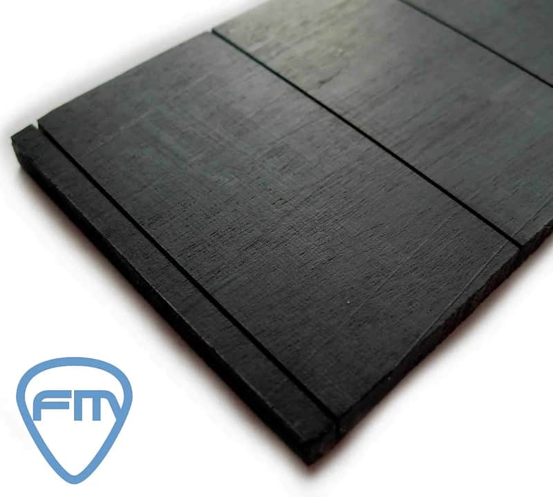 Fratermusic Slotted EBONY Fingerboard fo Guitar-25.50" with 9.5" RADIUS Fretboard image 1