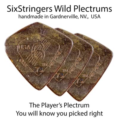Handmade Guitar Picks SixStringers Wild Plectrum IROC .73mm (3 picks) Free Shipping image 5