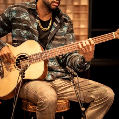 Ortega D7E-4 Deep Series 7 Spruce Top Mahogany Neck Medium Scale 4-String Acoustic-Electric Bass Guitar image 10
