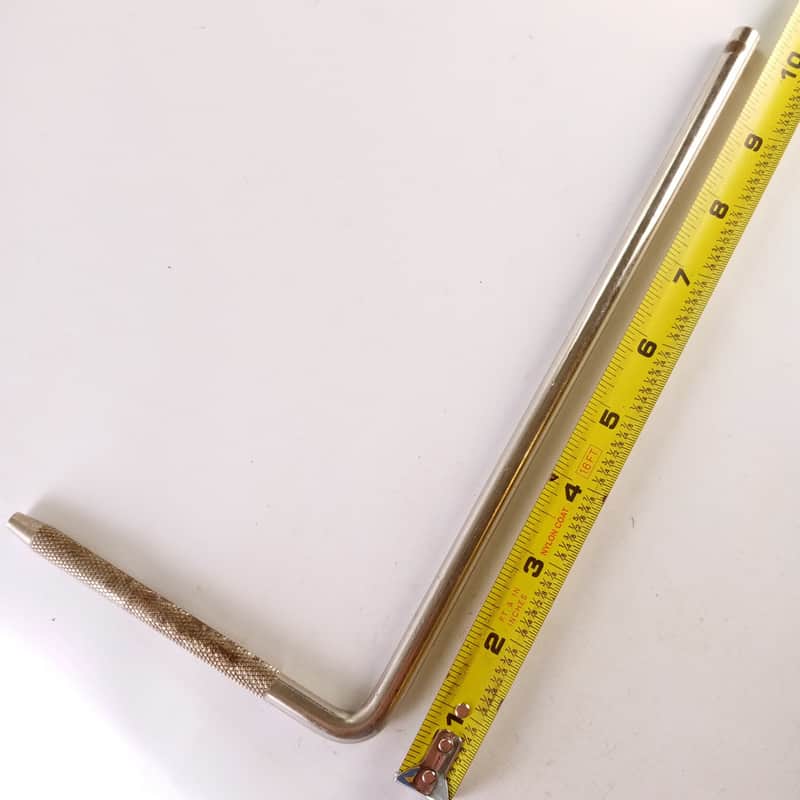 Ludwig 3/8x5.5x10"Cymbal L-Arm Rod Nickel Vintage 50-60s Bass Drum Mount Holder image 1