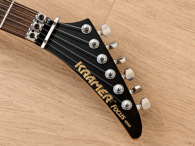 1987 Kramer Focus 1000 Vintage Superstrat Black w/ Floyd Rose
