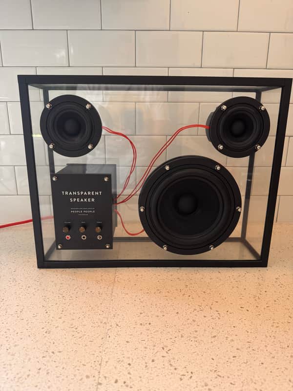 Original Transparent Sound Speaker (Large, Black) – Early Generation, Excellent Condition image 1