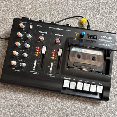 (Rare) TASCAM Porta 02 Ministudio 4-Track Cassette Recorder 2000s - black (custom pitch modded) image 5