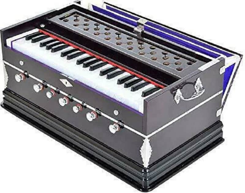 Handmade  Harmonium 7 Stopper High Class Sound Quality  Two Fold Bellow 39 Key For Bhajan image 1
