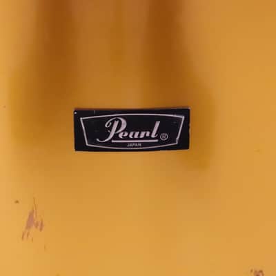 Pearl 16x16" Fiberglass Floor Tom Drum Orange Satin Vintage 1970's image 2
