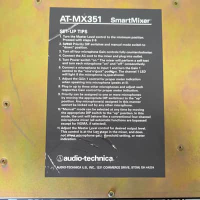 Audio Technica AT-MX351 5 Channel Automatic Smart Mixer image 12