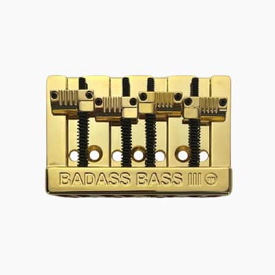 Leo Quan Badass Bass III Bass Bridge, Grooved Saddles - GOLD