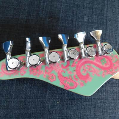 2006 Wilkins WRTS Pre-Production S-Style Electric Guitar  Pink Paisley ! image 14