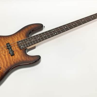 1998 Fender Quilt Top 4 String Electric Jazz Bass 24 with Hardshell Case image 7