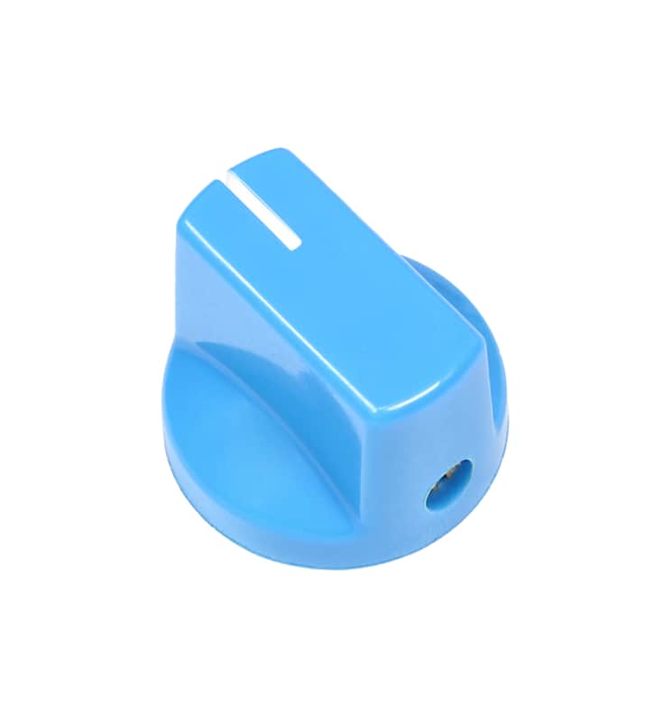 Tesi .75" x .57" Pedal Knob with Set Screw .25" Shaft Light Blue image 1