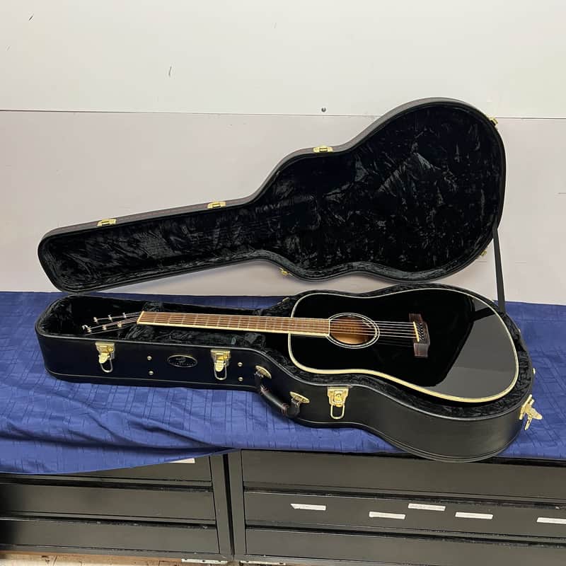 Used Breedlove Atlas Revival Series D/SMe BLK Acoustic Electric Guitar with Original Hardshell Case Made in Korea Black image 1