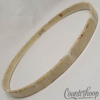 *Leedy 14"1-Ply Solid Maple Wood Drum Hoop/Rim Snare Resonant Vintage 20s White* image 1