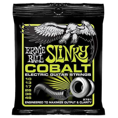 Ernie Ball 2721 Cobalt Regular Slinky Electric Guitar Strings, .010 - .046