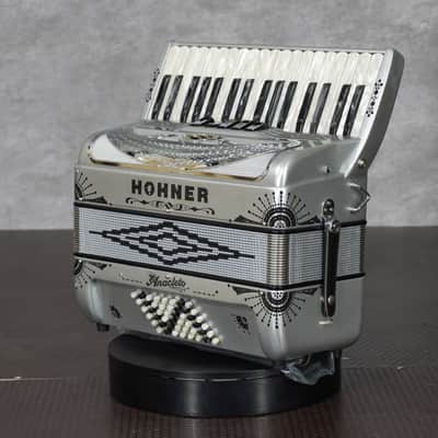 Hohner Anacleto Latino III 48 Bass 5 Switch Piano Accordion-Silver image 2