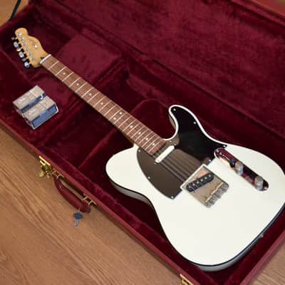 Custom Build Tele-Style Guitar, Suhr Pickups, Alabaster White Gloss Finish w/Black Binding image 2