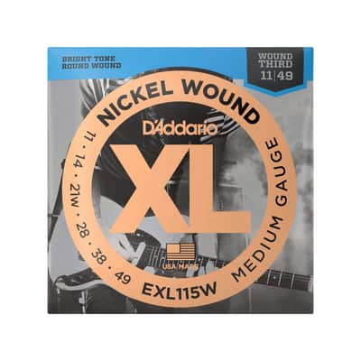D'Addario EXL115W Blues/Jazz Nickel Wound 3rd Electric Guitar Strings 11-49 image 1