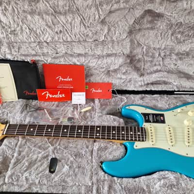 Fender American Professional II Stratocaster Miami Blue SSS Electric Guitar image 1