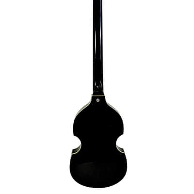 De Rosa GB-BB2-SLB Hollow Body Maple Neck 4-String Electric Violin Bass Guitar w/Gig Bag, Strap, Strings & Picks image 2