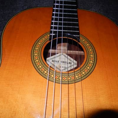 RARITY - MADE BY EICHI KODAIRA  - ECOLE E500 1977 - RAMIREZ STYLE CLASSICAL CONCERT GUITAR - CEDAR/BRAZILIAN ROSEWOOD image 5