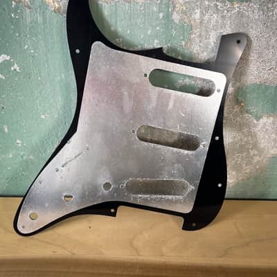 Stratocaster Style Replacement SSS Pickguard 11-Hole, 3-Ply with Shielding - Black image 2