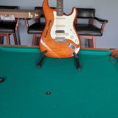 Fender Semi Hollow Stratocaster 2019 - AAA flame ice tea image 18