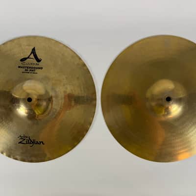 Zildjian 14" A Custom Mastersound Hi-Hat Cymbals (Pair) 1999 - Present - Brilliant image 1