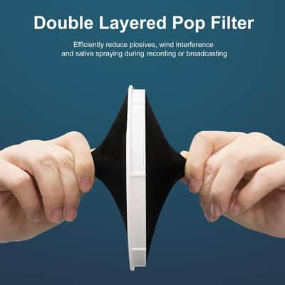 Microphone Isolation Ball – High-Density Foam Vocal Shield with 2-Layer Pop Filter for Recording & Podcasting image 2