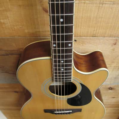Segovia Acoustic Electric Guitar Cut Away Body W/ Built In Tuner & EQ FC07G-N Natural NEW image 3