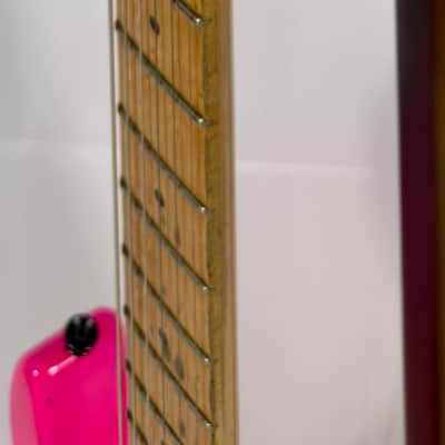 Zion Radicaster Super Strat Custom 1980’s - Pink / Red Neon Dancing Blood image 13