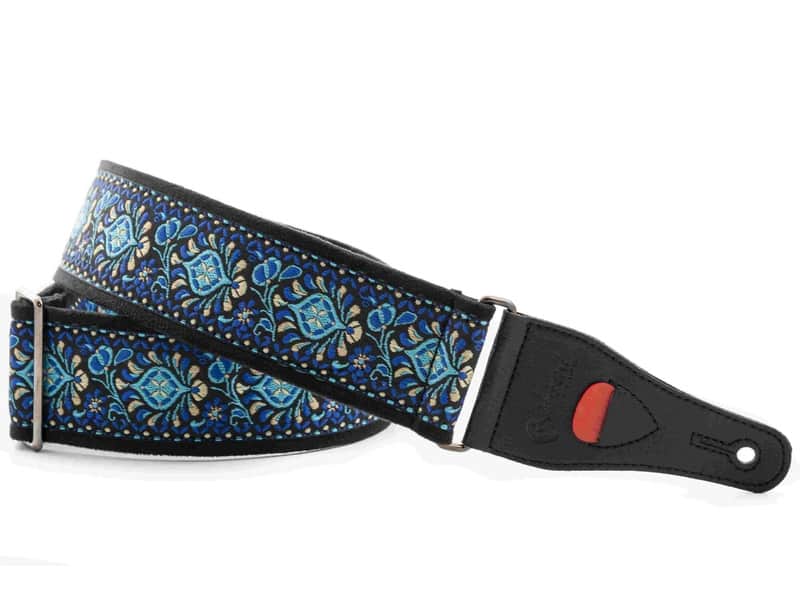 RightOn! Woodstock II Blue Guitar Strap image 1
