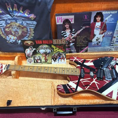 1983 ESP Japan VH-160 Kramer ad model real Frankenstrat EVH with hardcase image 1