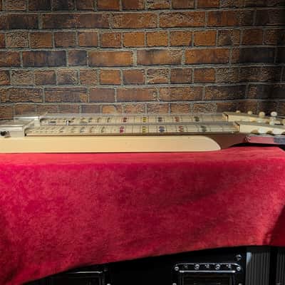 Vintage 1950s National Grand Console Double Neck Lap Steel Guitar White/Black w/ OHSC image 11