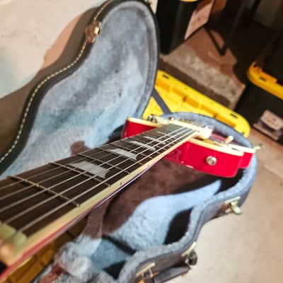 Epiphone flametop les paul ,cherry red Older model in minty condition, circa 1995 image 5