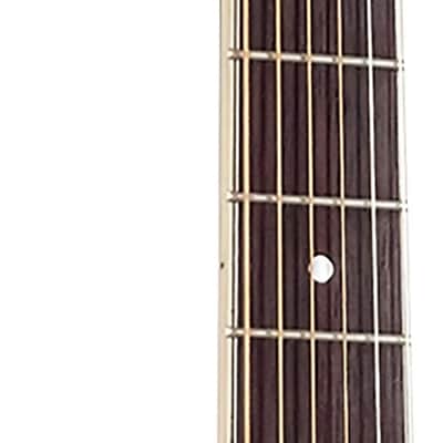 Recording King RR-36 Round Neck Dreadnought Resonator Acoustic Guitar, Mahogany Top, Vintage Sunburst image 5