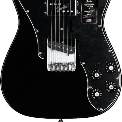 Fender American Vintage II 1977 Telecaster Custom Electric Guitar Maple Fingerboard, Black image 9