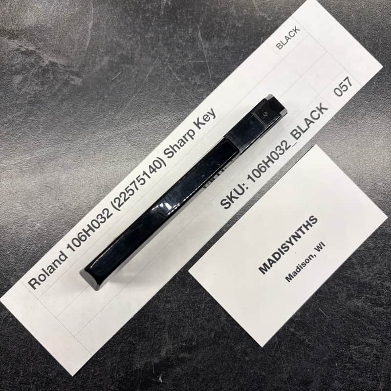 ORIGINAL Roland Replacement SHARP/BLACK Key (106H032) for Juno-6/60/106, Jupiter-6/8, HS-60, SH-101, VK-09, JX-3P, HS-10/Juno-1, System 100m 184, etc image 1
